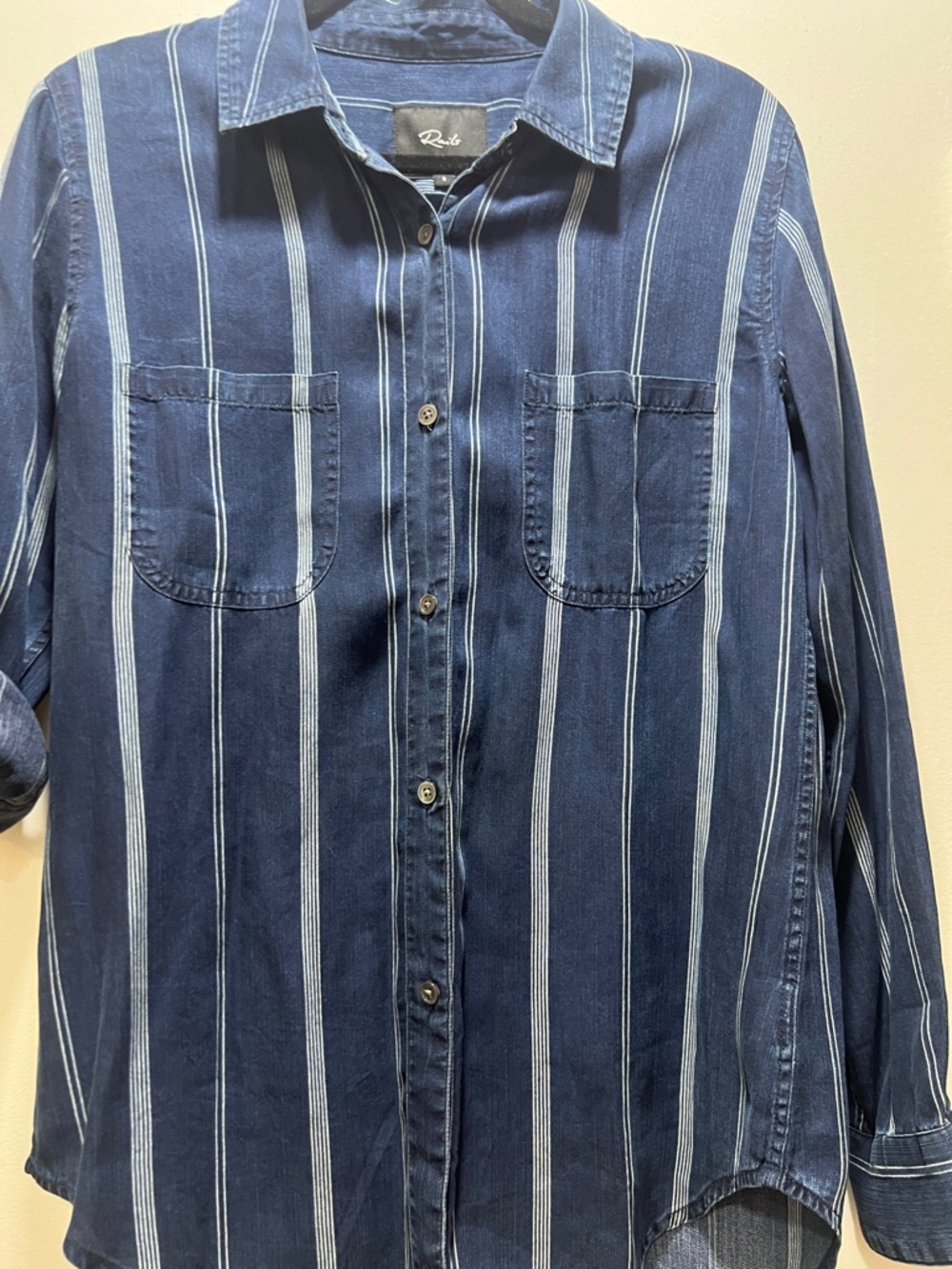 Rails Blue Striped Button-Down Shirt - Picture 3 of 4